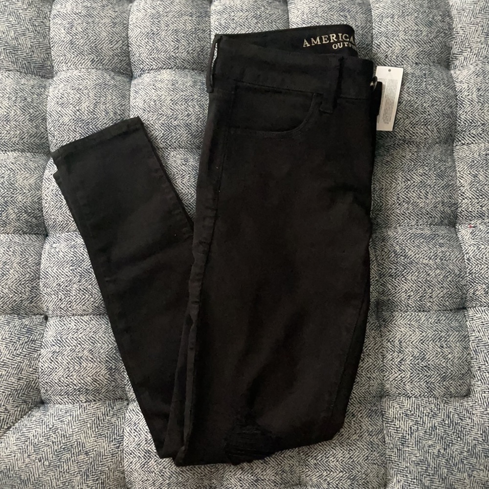 American Eagle Black Super Stretch Jeggings